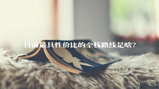 目前最具性价比的全栈路线是啥？