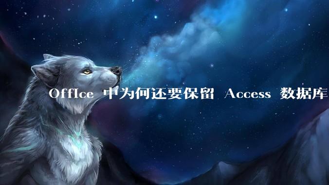 Office 中为何还要保留 Access 数据库?