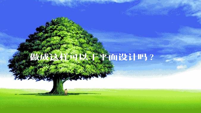 做成这样可以干平面设计吗?