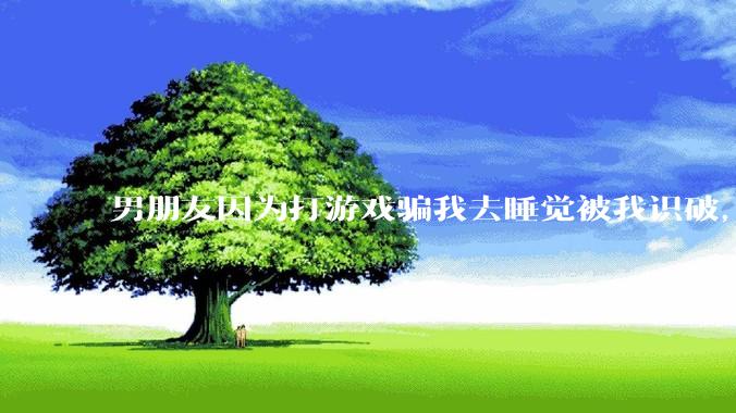 男朋友因为打游戏骗我去睡觉被我识破，然后我提了分手，他同意了，问问男孩子们他怎么想的？